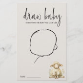  Pluche Dieren Baby shower Draw Baby Game Flyer (Voorkant)