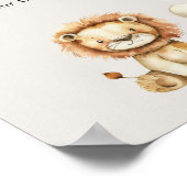  Pluche Dieren Baby shower Luier Raffle Poster (Hoek)