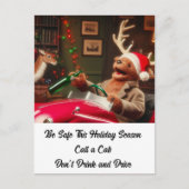 Pluche Drink rendieren Niet Drinken en rijden Briefkaart (Voorkant)