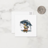 Pluche Eendje ansichtkaart stijl briefkaart (Voorkant / Achterkant in situ)
