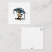 Pluche Eendje ansichtkaart stijl briefkaart (Voorkant / Achterkant)