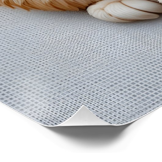 Pluche geborduurde kat perfect poster (Hoek)