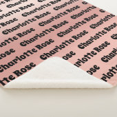 Pluche gepersonaliseerde Baby naam Sherpa Deken (3/4)