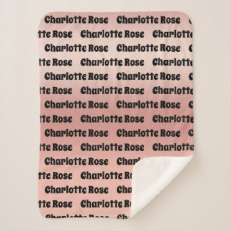 Pluche gepersonaliseerde Baby naam Sherpa Deken