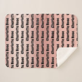 Pluche gepersonaliseerde Baby naam Sherpa Deken (Voorkant (horizontaal))