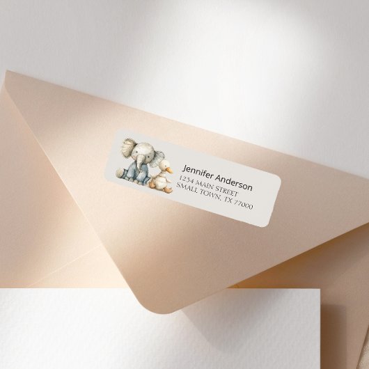  pluche kinderdagverblijf dieren Baby shower adres Etiket