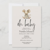  pluche kinderdagverblijf dieren op Baby shower Kaart (Voorkant)