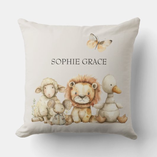 pluche kraamdieren Baby Kussen (Voorkant)