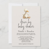  pluche kraamdieren drive-by Baby shower Kaart (Voorkant)