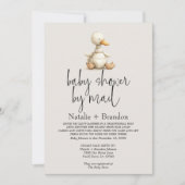  pluche kraamdieren per post Baby shower Kaart (Voorkant)