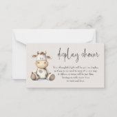 Pluche Kwekerij Dieren Baby Display Douche Notitiekaartje (Voorkant)