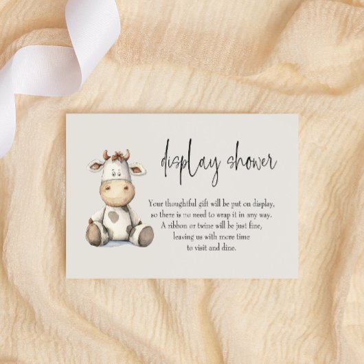 Pluche Kwekerij Dieren Baby Display Douche Notitiekaartje