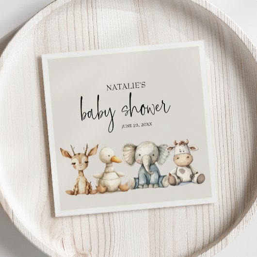  Pluche Kwekerij Dieren Baby shower servetten