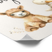  Pluche Kwekerij Dieren Baby shower Sign Poster (Hoek)