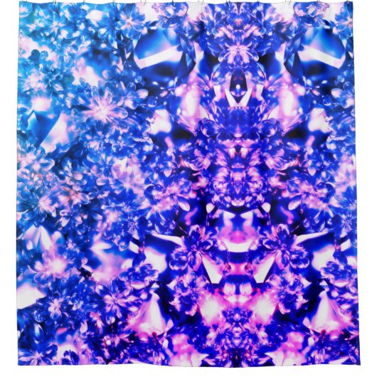 Pluche Paarse diamanten Douchegordijn (Voorkant)