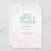 Pluche Pioen Bridal Brunch Uitnodiging (Voorkant)