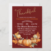 Pluche Thanksgiving Friendsgiving Diner Custom Kaart (Voorkant)