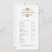 Pluche White Damask Gold Lijst prijslijst (Voorkant)