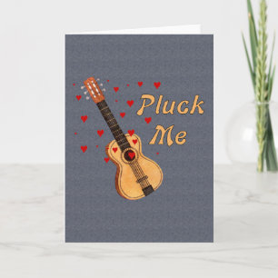 Pluck Me Valentijn Gitaar Feestdagen Kaart