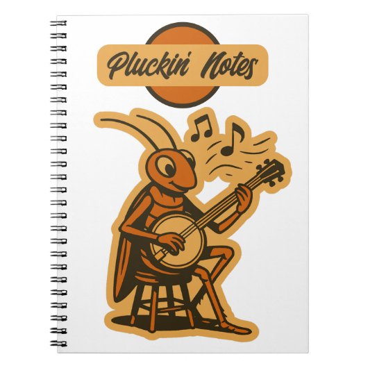 Pluckin' Notes - Banjo Cricket Notitieboek (Voorkant)