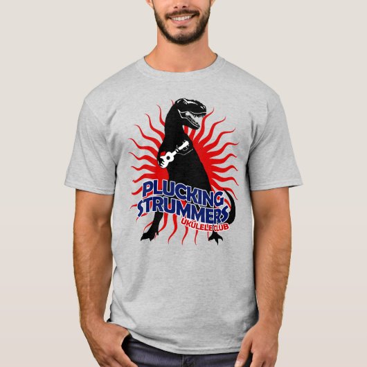 PLUCKING STRUMMERS DINO T-SHIRT (Voorkant)