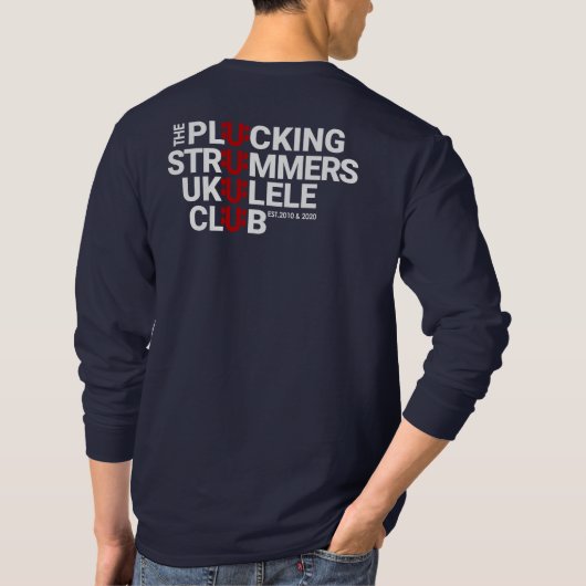PLUCKING STRUMMERS GCEA long sleeve TSHIRT (Achterkant)