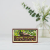 Plucking Tea-verlof | Houtgrens Visitekaartje (Staand voorkant)