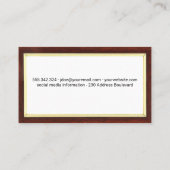 Plucking Tea-verlof | Houtgrens Visitekaartje (Achterkant)