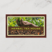 Plucking Tea-verlof | Houtgrens Visitekaartje (Voorkant)