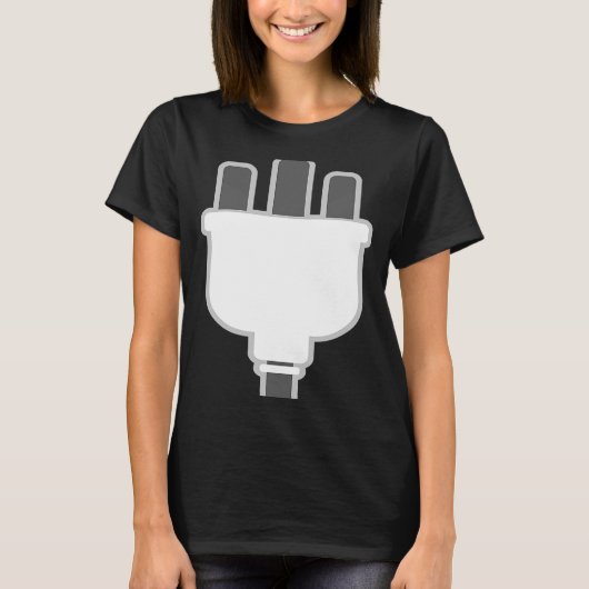 Plug Easy Plug en Socket Couple Halloween Costume T-shirt (Voorkant)