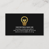 Plug Electric Bulb Wiring Circuit Visitekaartje (Achterkant)