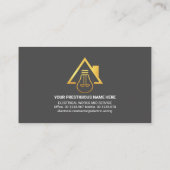 Plug Electrical Line Power Bulb Visitekaartje (Achterkant)