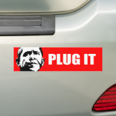 PLUG HET BUMPERSTICKER (Op auto)