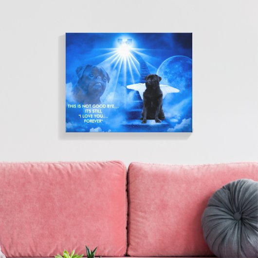 Plug in de hemel als Angel Sympathy Canvas (Insitu (Woonkamer))