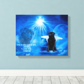 Plug in de hemel als Angel Sympathy Canvas (Insitu (Houten vloer))