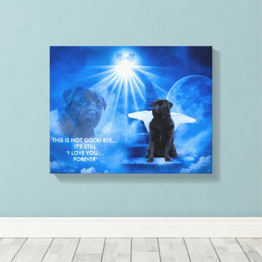 Plug in de hemel als Angel Sympathy Canvas (Insitu (Houten vloer))