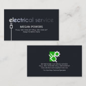 Plug-in macht Vervagende Elektrosignage Visitekaartje (Voorkant / Achterkant)