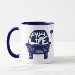 Plug Life Cute Navy Blue Electric Auto Mok