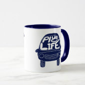 Plug Life Cute Navy Blue Electric Auto Mok (Voorkant rechts)