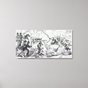 Plug Plot Riot in Preston Canvas Afdruk