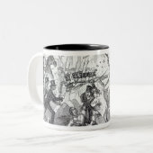 Plug Plot Riot in Preston Tweekleurige Koffiemok (Voorkant links)