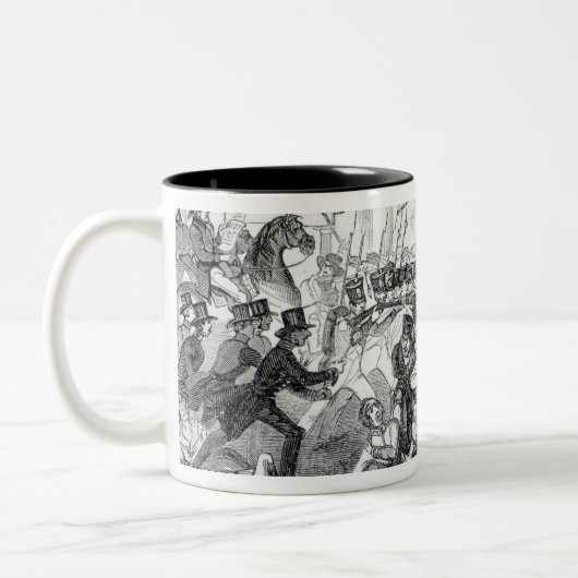 Plug Plot Riot in Preston Tweekleurige Koffiemok (Links)