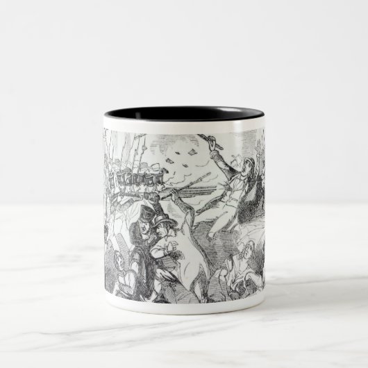 Plug Plot Riot in Preston Tweekleurige Koffiemok (Center)