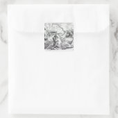 Plug Plot Riot in Preston Vierkante Sticker (Tas)