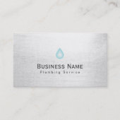 Plug Service Water Drop Icon Professional Visitekaartje (Voorkant)