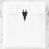 Plug Vierkante Sticker (Tas)