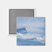 Pluim afkomstig van de vulkaan Kliuchevskoi. Magneet (Voorkant / Achterkant)