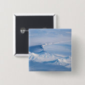 Pluim afkomstig van de vulkaan Kliuchevskoi. Vierkante Button 5,1 Cm (Voorkant /achterkant)