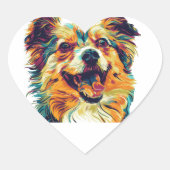 pluimen hart sticker (Voorkant)