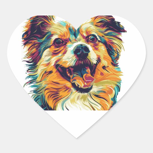 pluimen hart sticker (Voorkant)